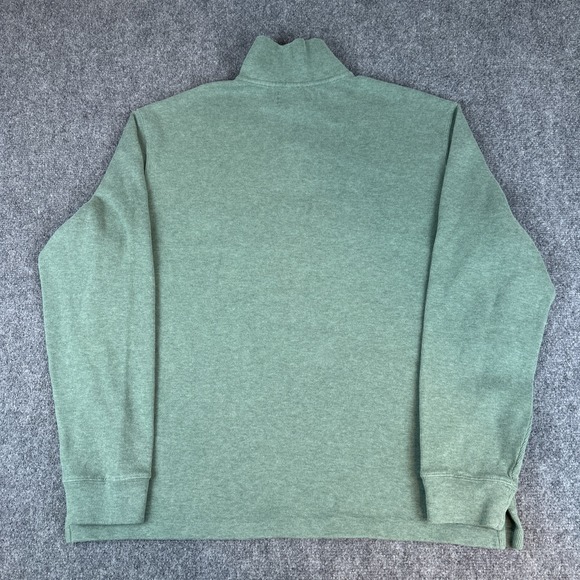 Polo Ralph Lauren Mens XL‎ Green Estate Rib 1/4 Zip Pullover Casual Sweater Pony - Picture 3 of 10